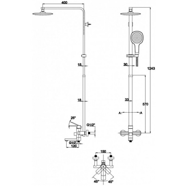 Душевая система KAISER Sonat (34182)
